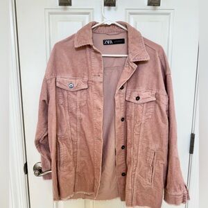 Blush pink corduroy jacket